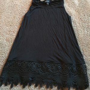 Laced bottom tank top